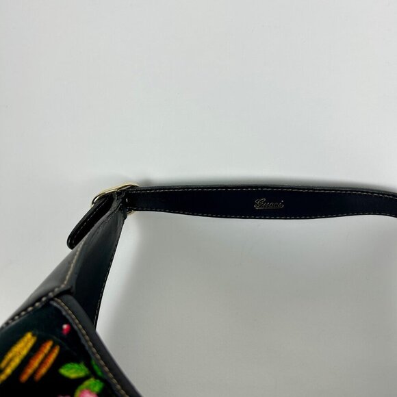 GUCCI FLORA JACKIE PRINTED CANVAS HOBO SHOULDER BAG - Picture 7 of 12